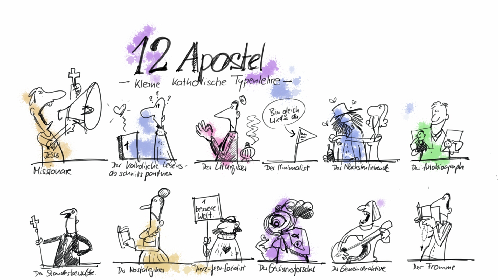 12 Apostel. Eine kleine katholische Typenlehre. ©Peter Esser